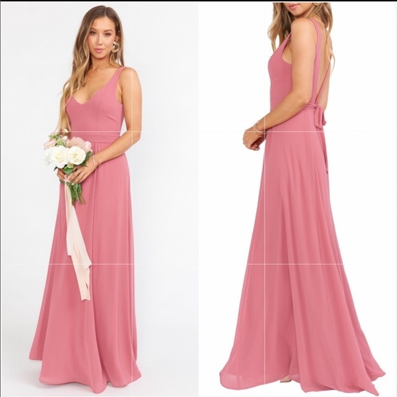 Show Me Your Mumu Jenn Tie Back Chiffon Gown - Picture 2 of 13